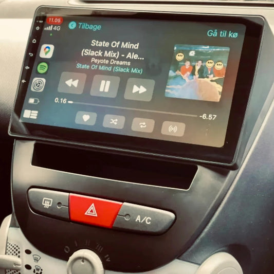 Écran CarPlay Android 13 2Go / 64Go pour Peugeot 107 – Toyota Aygo – Citroën C1 (2005-2014)